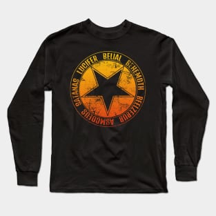 retro satanic design Long Sleeve T-Shirt